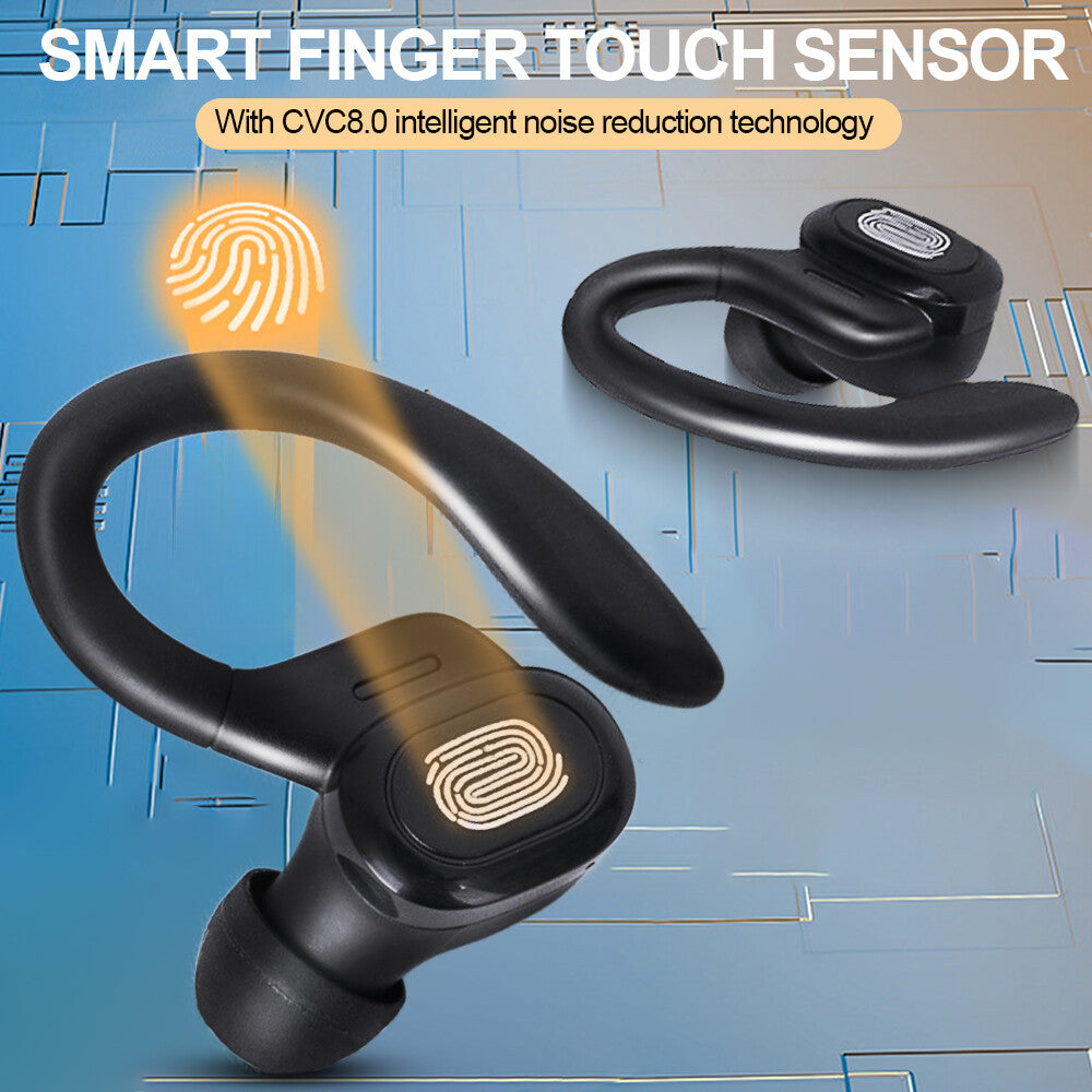 Sports Wireless Bluetooth Earphones Headphones Ear Hook Running Bass Earbuds