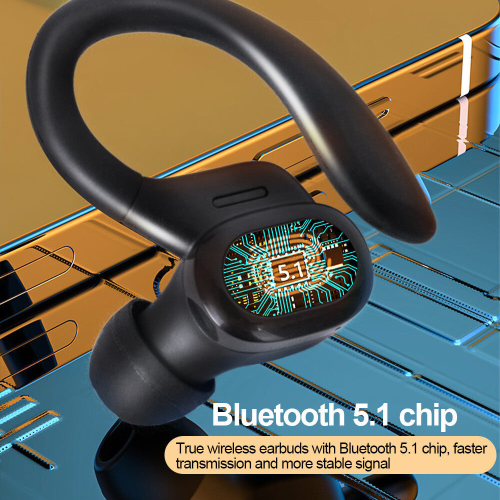 Sports Wireless Bluetooth Earphones Headphones Ear Hook Running Bass Earbuds